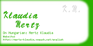 klaudia mertz business card